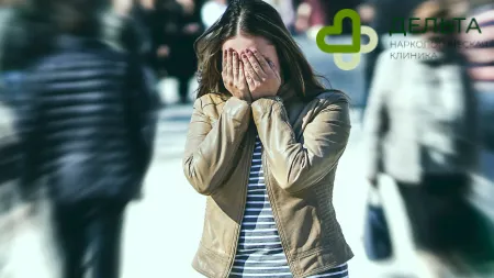 У женщины агорафобия